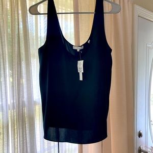 Vince NWT black silk tank
